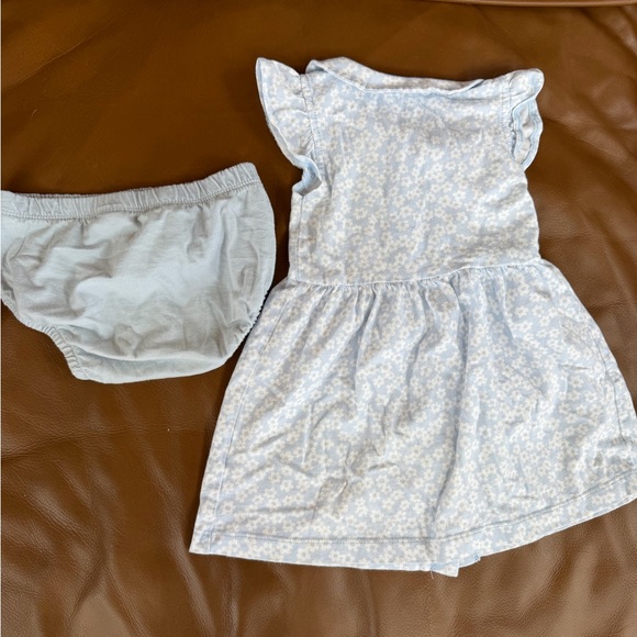 Carter's Light Blue Floral Dress with Bloomers - Picture 3 of 3